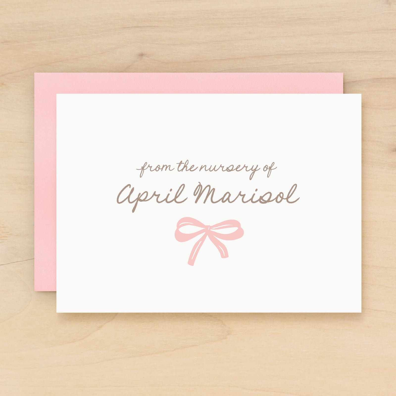 Dimple Bow Personalized Stationery Set