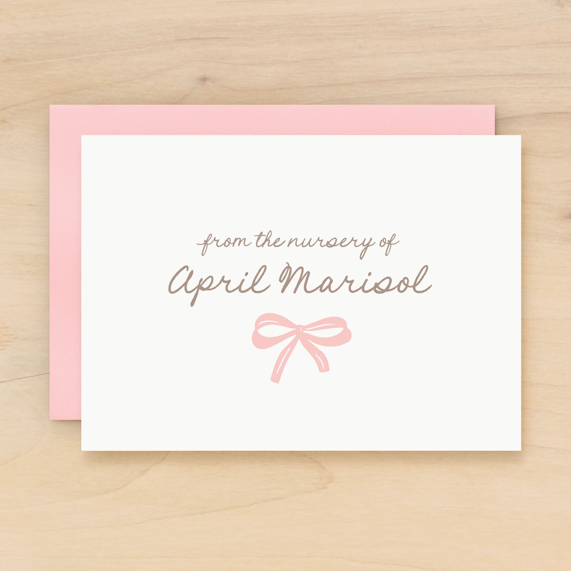 Dimple Bow Personalized Stationery Set