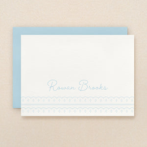 Eyelet Baby Boy Personalized Stationery