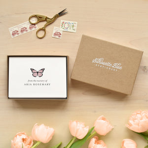 Flutter Baby Girl Personalized Stationery