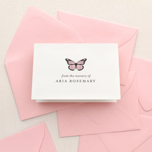 Flutter Baby Girl Personalized Stationery