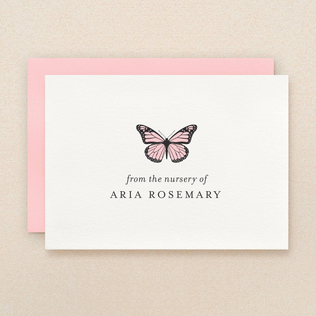 Flutter Baby Girl Personalized Stationery
