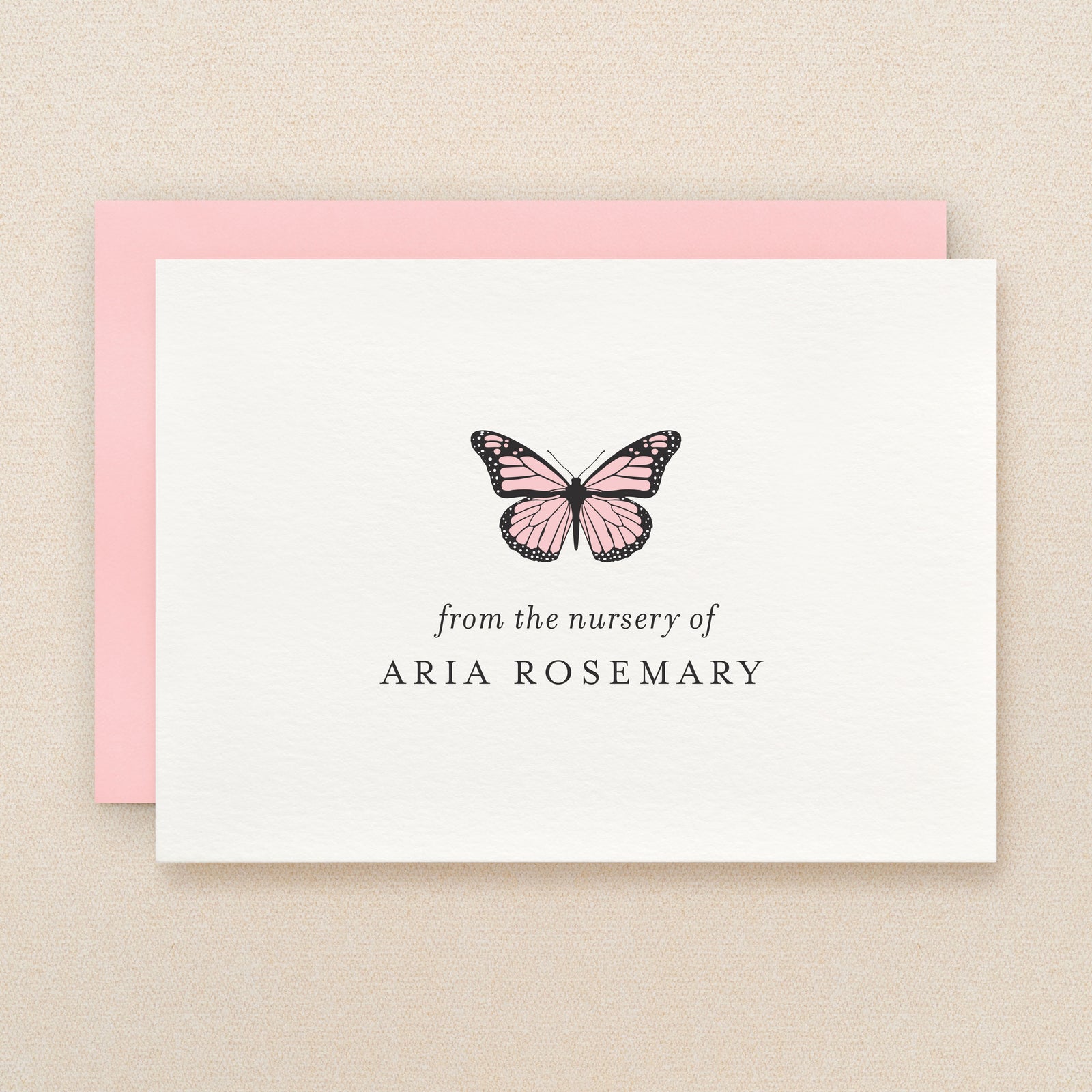 Flutter Baby Girl Personalized Stationery