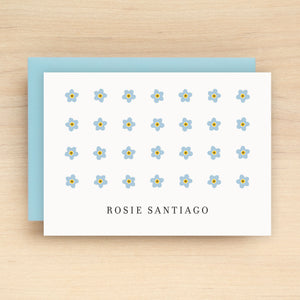 Forget Me Not Personalized Stationery