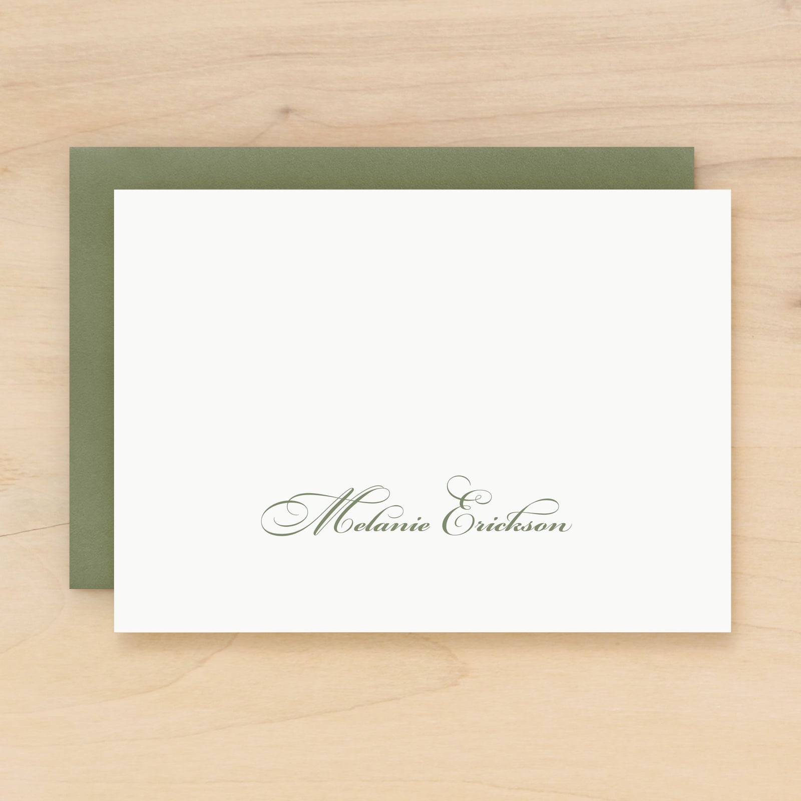 Fortune personalized stationery formal script
