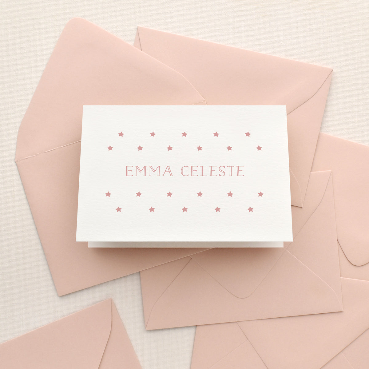 Galaxy Baby Girl Personalized Stationery
