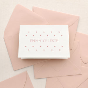Galaxy Baby Girl Personalized Stationery