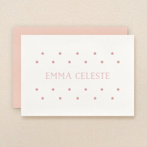 Galaxy Baby Girl Personalized Stationery