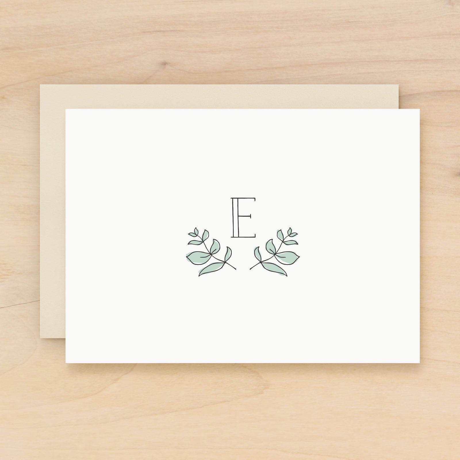 Garland personalized stationery monogram custom card
