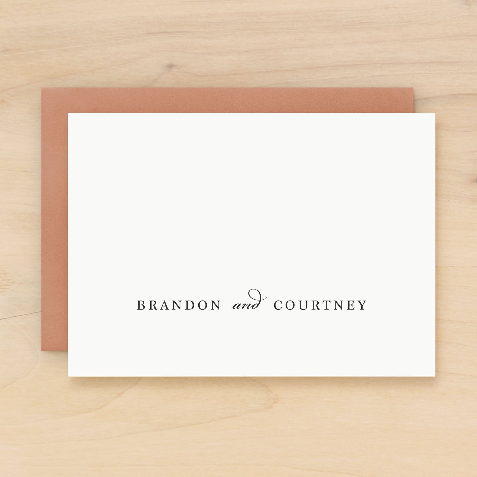 Harmony personalized stationery custom notecard for married couple