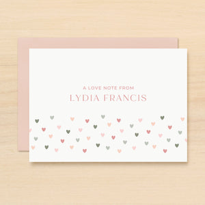 Heart Personalized Stationery