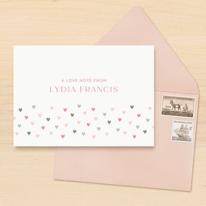 Heart Personalized Stationery