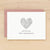 Hope personalized stationery heart custom note card for family thank you card