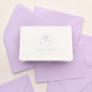 Hydrangea Baby Girl Personalized Stationery