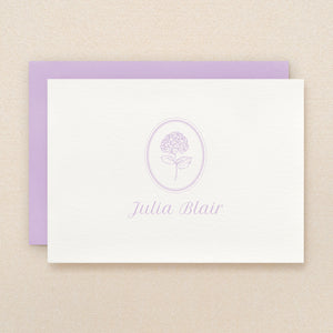 Hydrangea Baby Girl Personalized Stationery