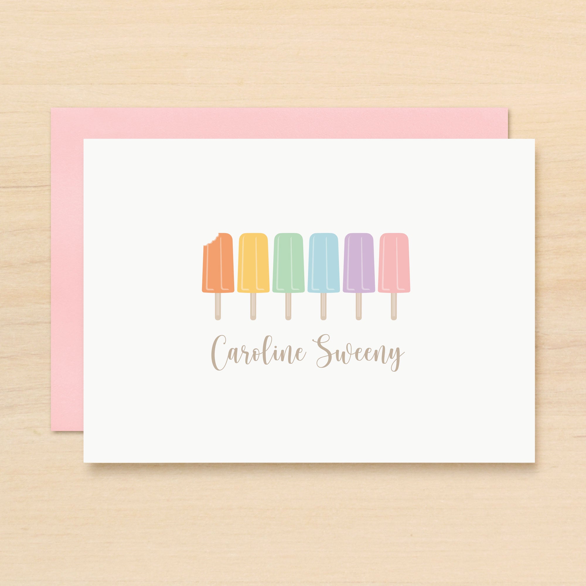 Ice Pop Personalized Stationery