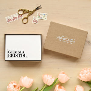 Justified Personalized Stationery