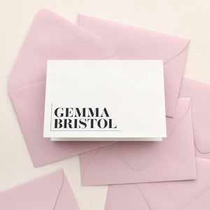 Justified Personalized Stationery