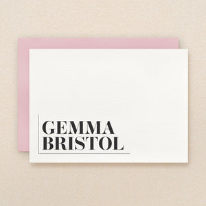 Justified Personalized Stationery