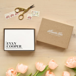 Justified Personalized Stationery