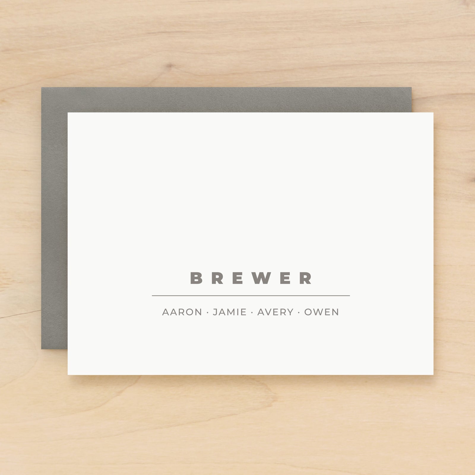 Novel personalized stationery custom note card for family thank you card