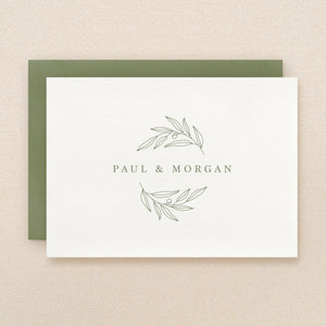 Olive Couple Personalized Stationery