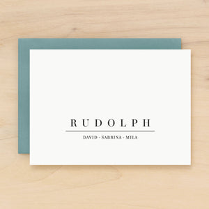 Opera personalized stationery simple and modern custom notecard for family