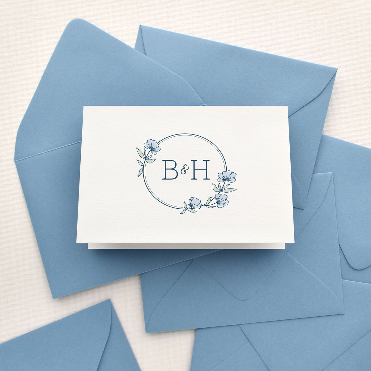 Poppy Couples Monogram Personalized Stationery