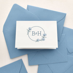 Poppy Couples Monogram Personalized Stationery