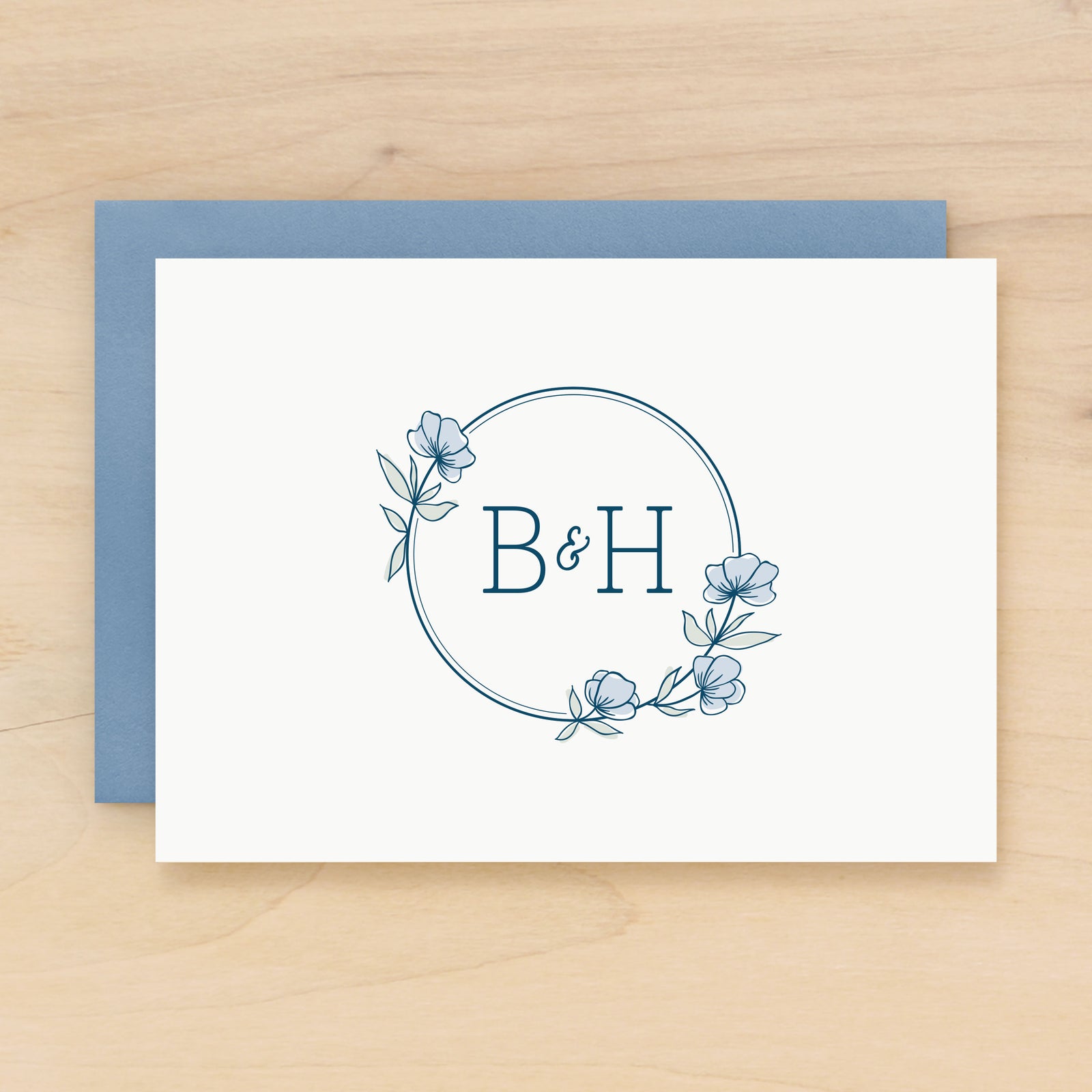 Poppy Couples Monogram Personalized Stationery
