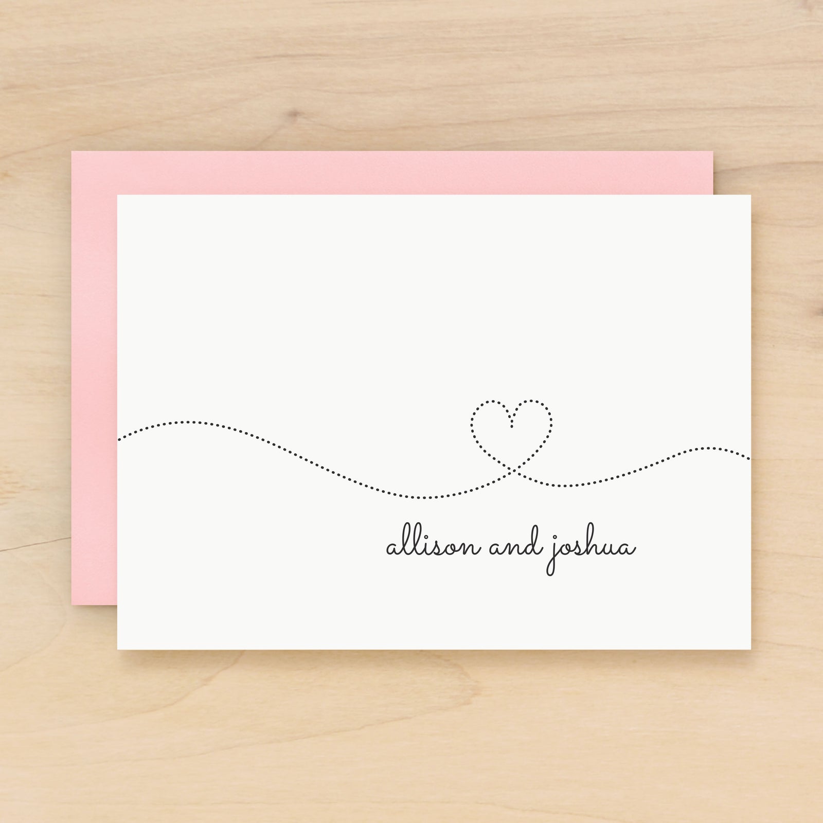 Smitten personalized stationery cute heart custom note card for couples Valentine's Day