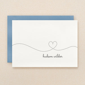 Smitten Baby Boy Personalized Stationery