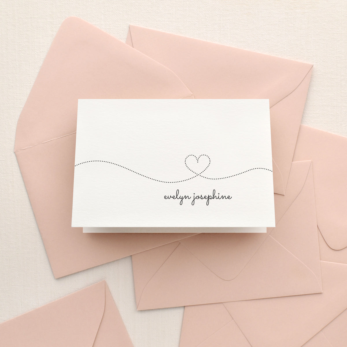 Smitten Baby Girl Personalized Stationery