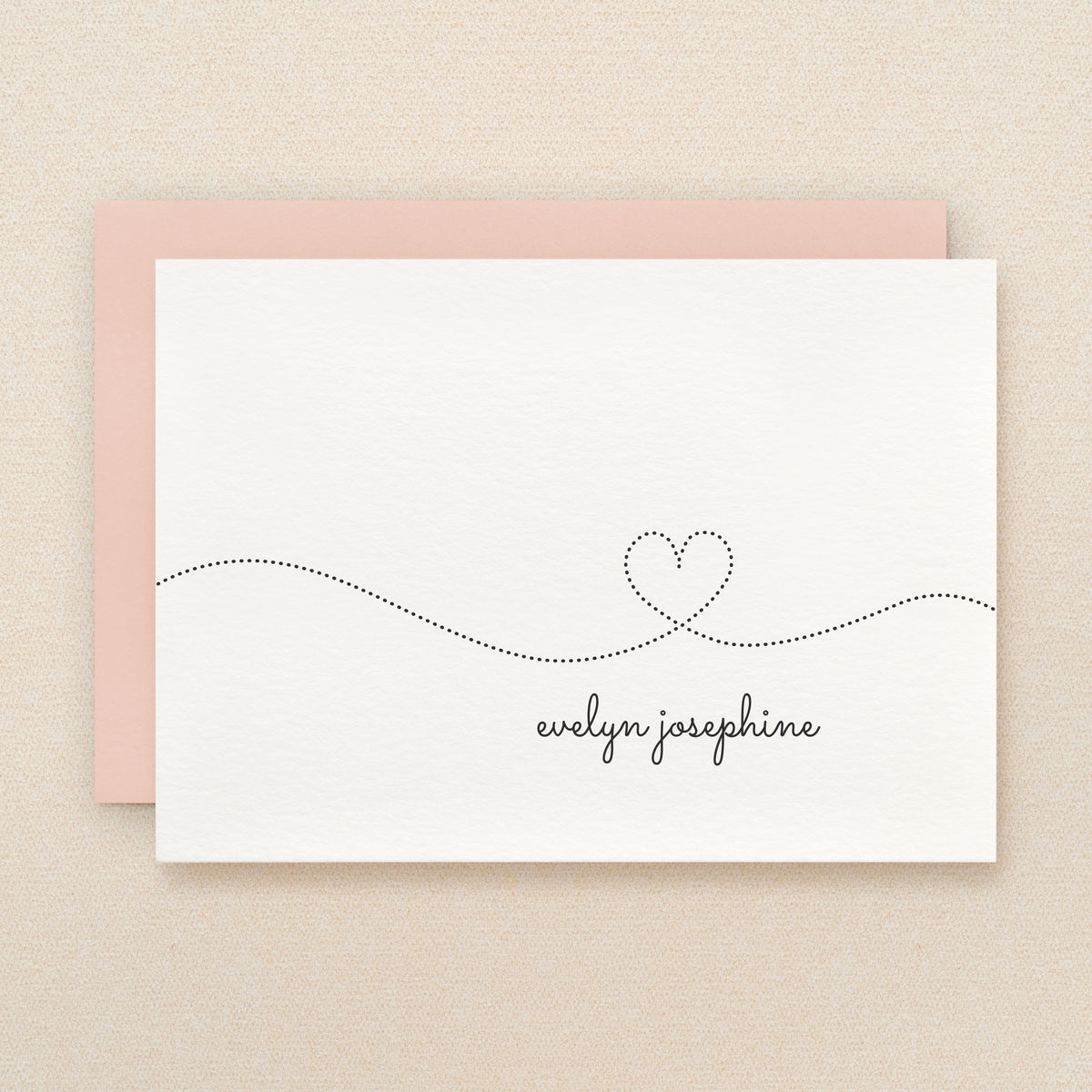 Smitten Baby Girl Personalized Stationery