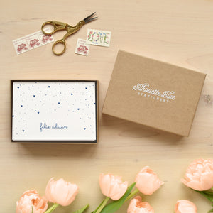 Sprinkle Baby Boy Personalized Stationery