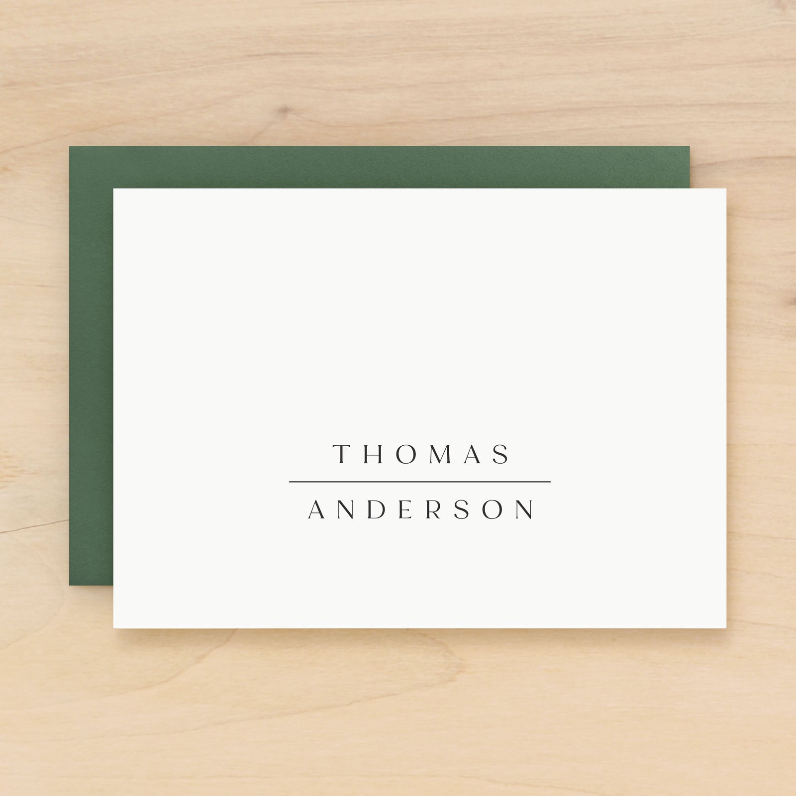 Stack personalized stationery simple minimalist custom note card