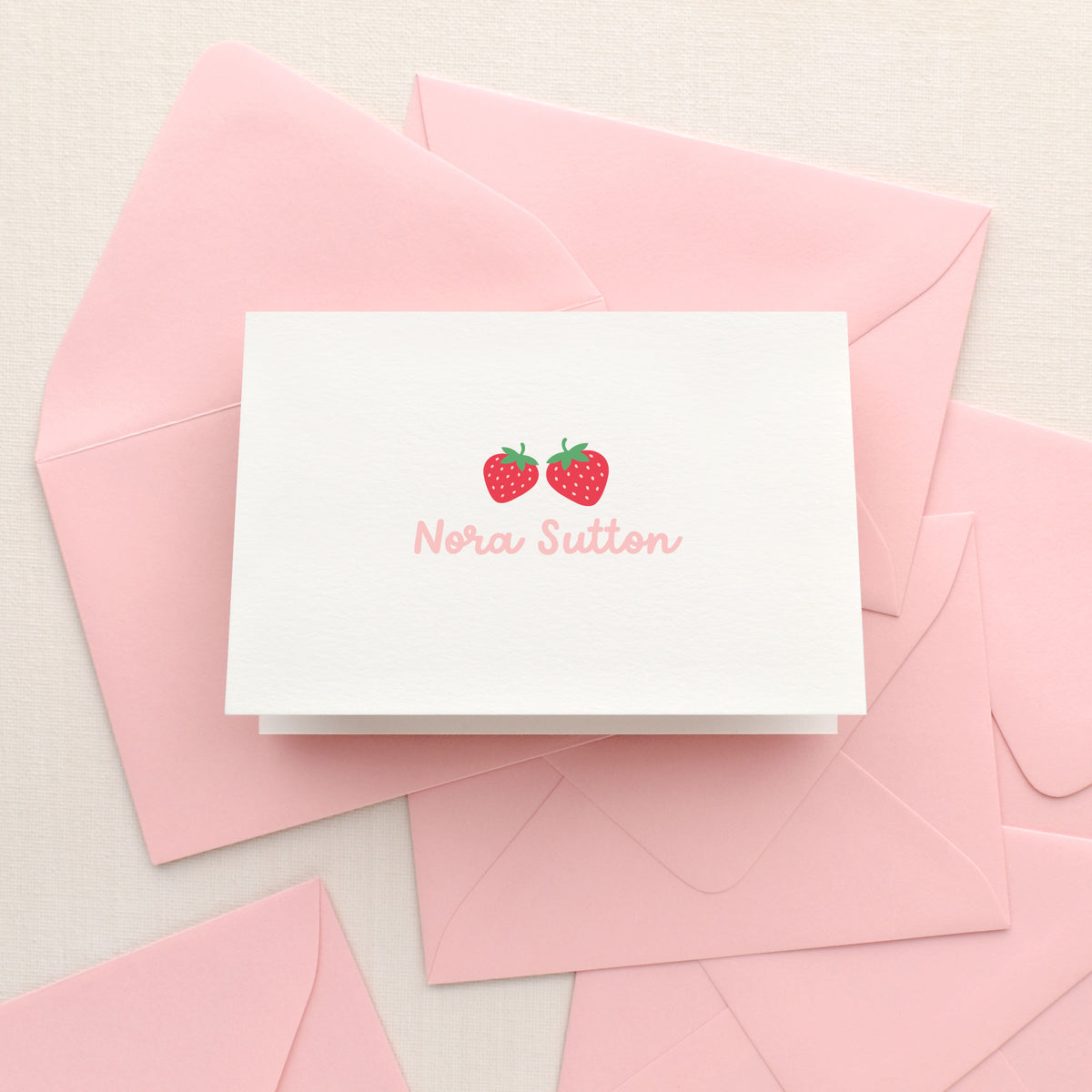Strawberry Personalized Stationery