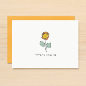 Sunflower Personalized Stationery