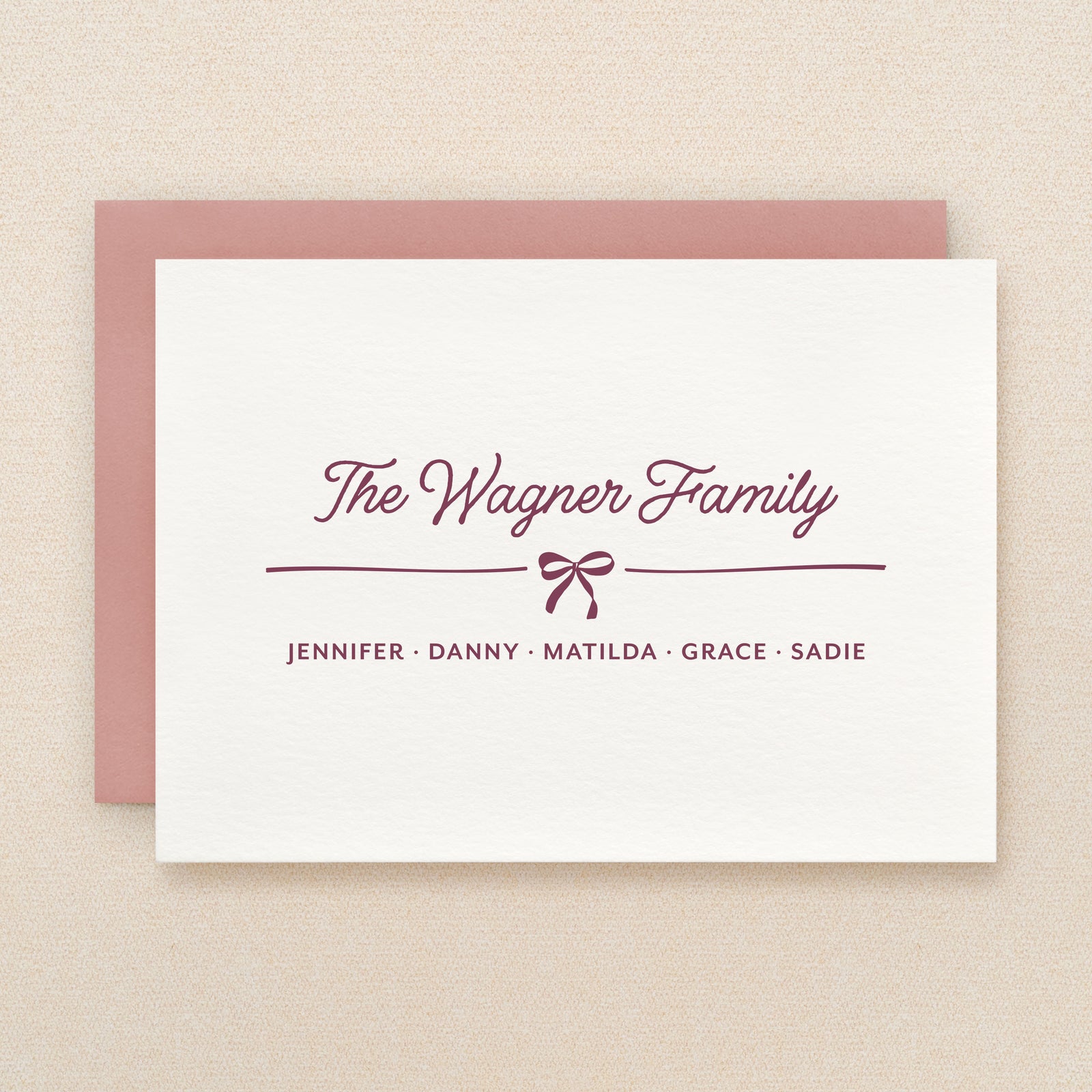 Twill Family Personalized Stationery