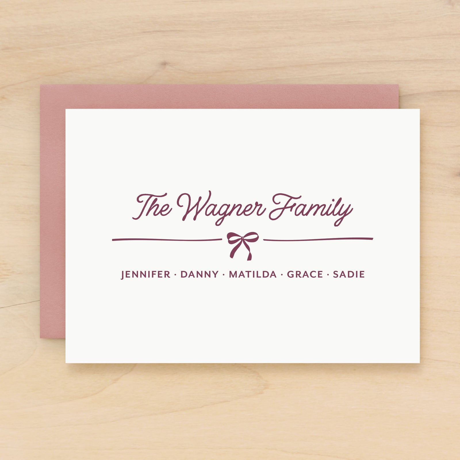 Twill Family Personalized Stationery