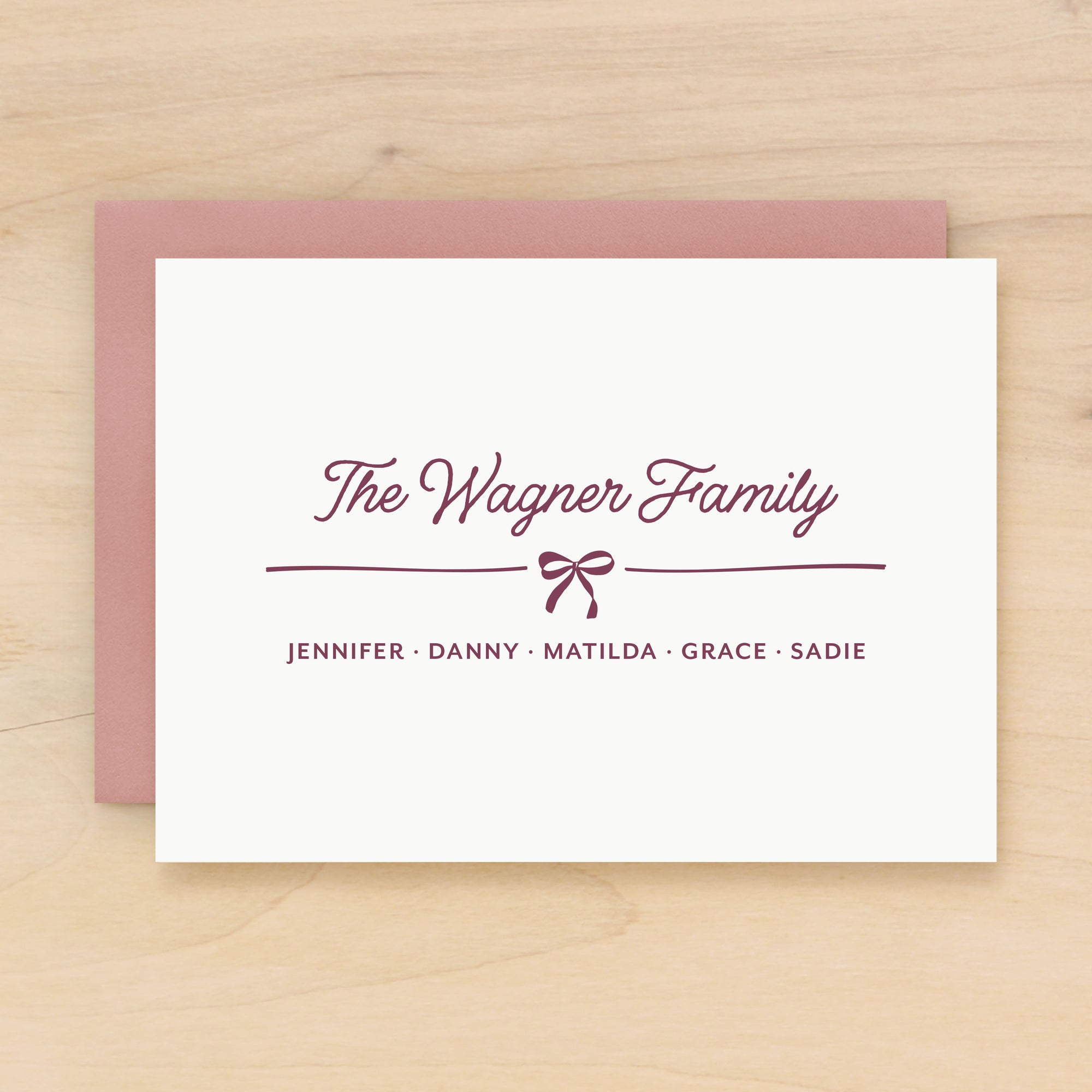 Twill Family Personalized Stationery