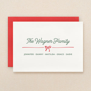Velvet Family Holiday Personalized Stationery