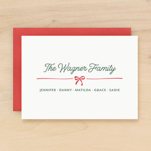 Velvet Family Holiday Personalized Stationery