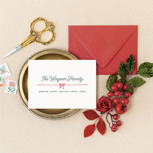 Velvet Family Holiday Personalized Stationery