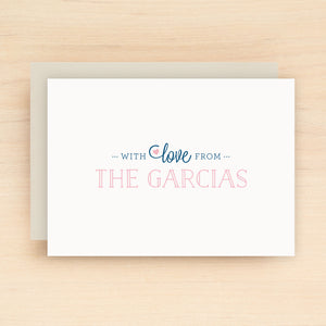With Love Personalized Stationery