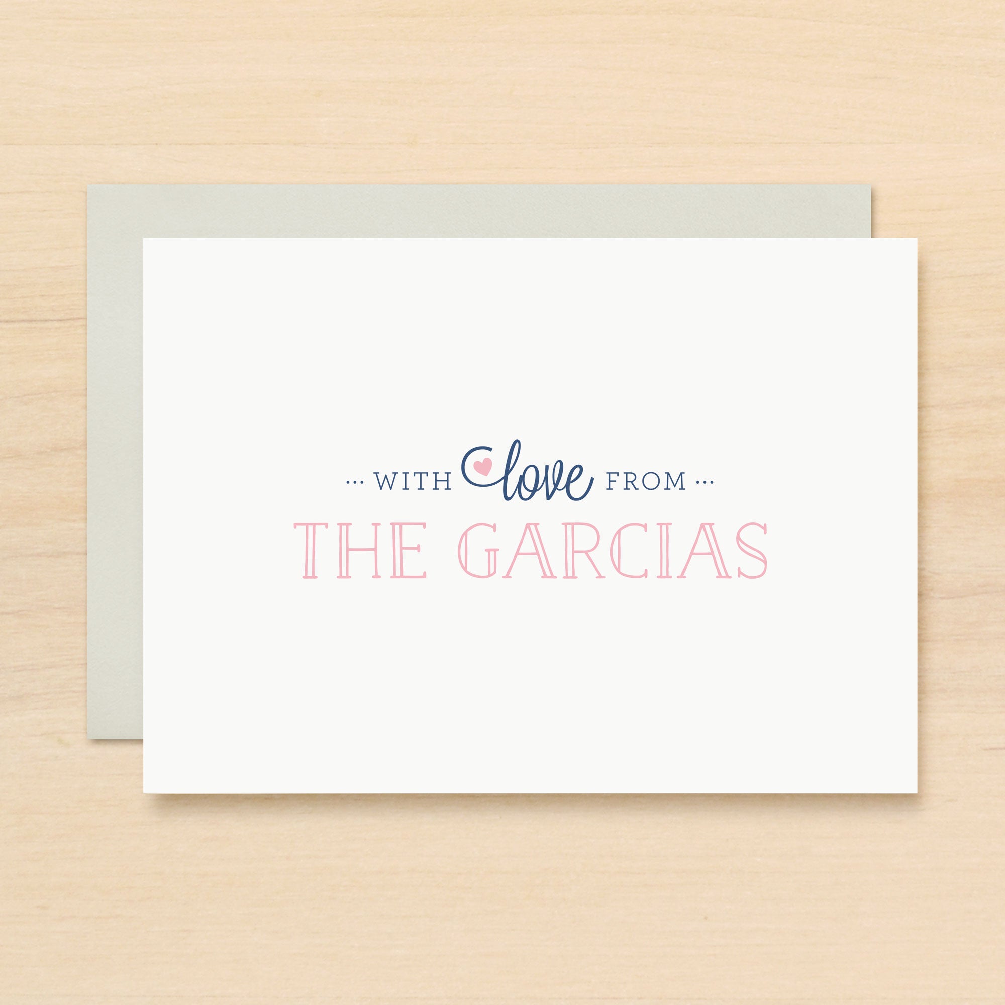 With Love Personalized Stationery