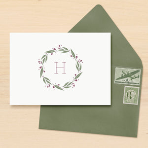 Wreath Personalized Stationery