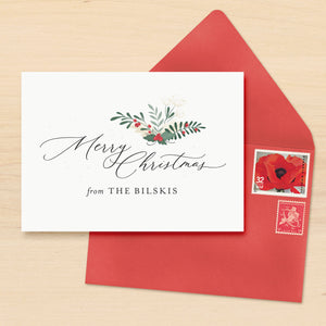 Yuletide Holiday Personalized Stationery