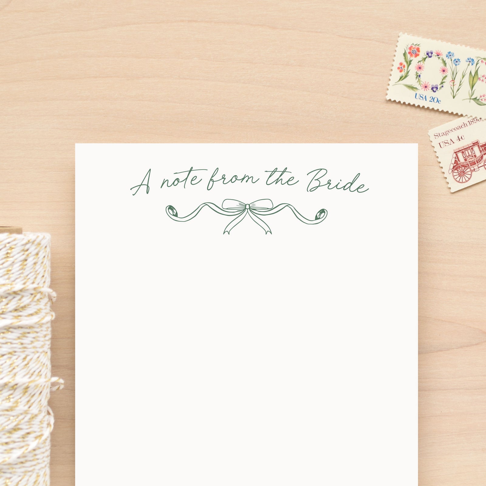 Bridal Personalized Wedding Notepad