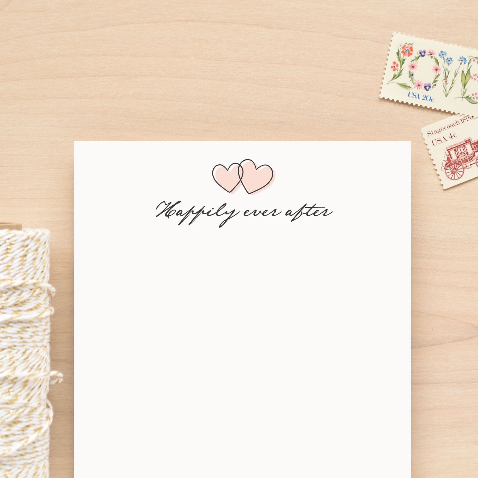 Entwined Personalized Wedding Notepad